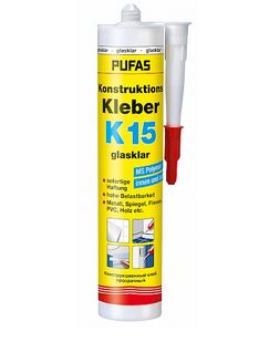 Pufas Konstruktions-Kleber K15 glasklar 300 g | innen und außen