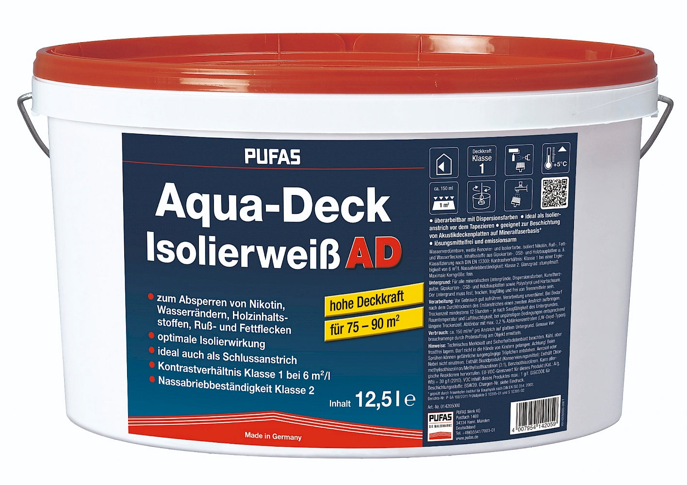 Pufas Aqua-Deck Isolierweiß AD